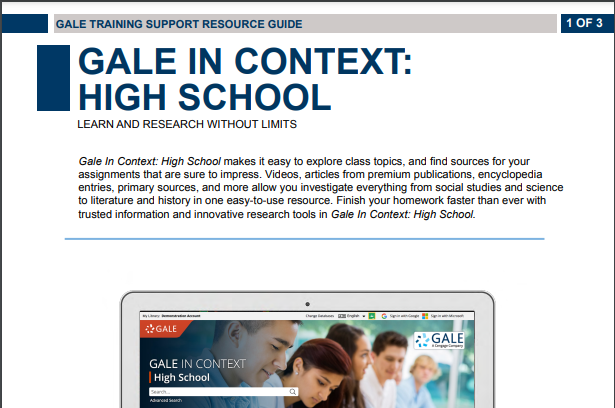 Gale in Context: High School Resource Guide