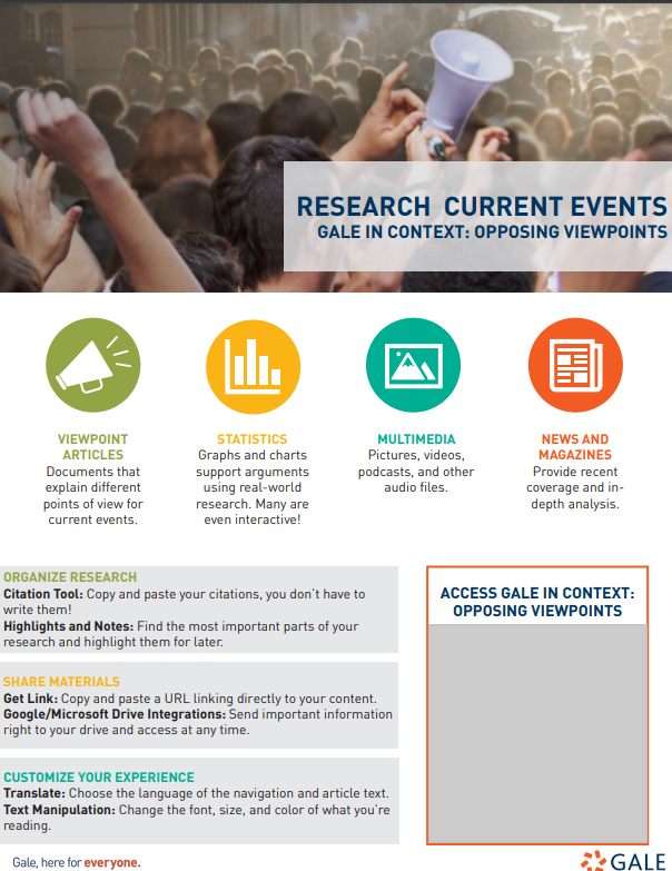 Gale in Context: Opposing Viewpoints Flyer/Poster