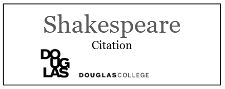 How to Cite Shakespeare