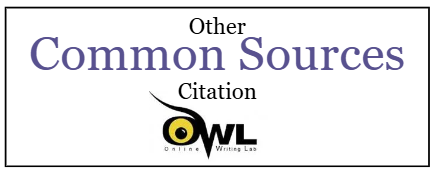 How to Cite Other Common Sources