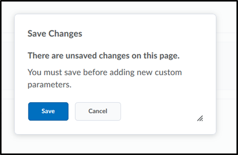 save changes button.