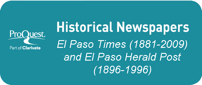 ProQuest Historical Newspapers: The El Paso Times (1881-2009) Icon